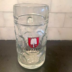 German Spaten Beer Stein Large 1 Liter Dimpled